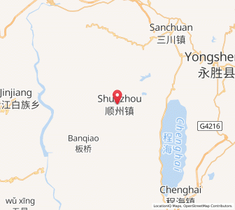 Map of Shunzhou, Yunnan