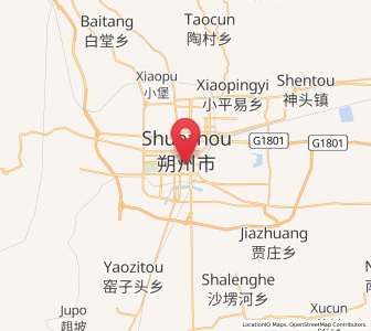 Map of Shuozhou, Shanxi