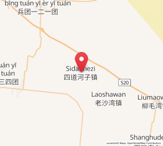 Map of Sidaohezi, Xinjiang