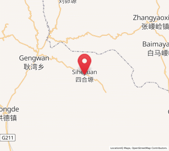 Map of Siheyuan, Gansu