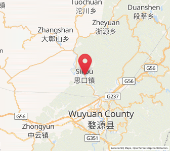 Map of Sikou, Jiangxi