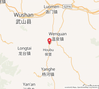 Map of Simen, Gansu