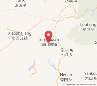 Map of Simenqian, Hunan
