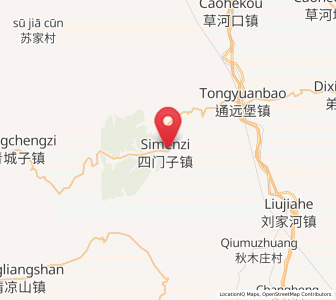 Map of Simenzi, Liaoning