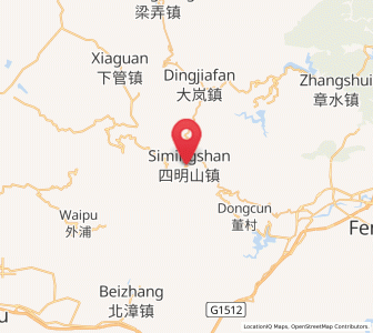 Map of Simingshan, Zhejiang