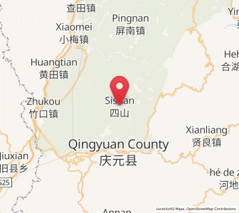 Map of Sishan, Zhejiang