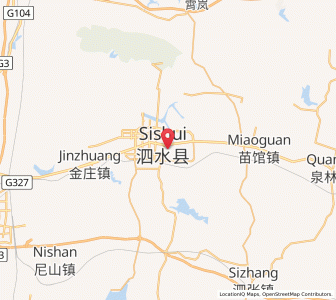 Map of Sishui, Shandong