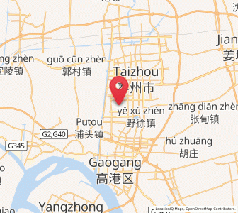 Map of Sixiang, Jiangsu