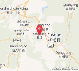 Map of Songjiang, Jilin