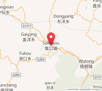 Map of Songkou, Fujian
