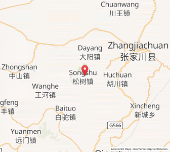 Map of Songshu, Gansu