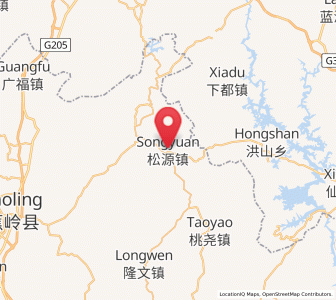 Map of Songyuan, Guangdong