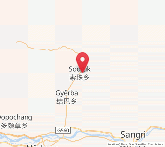 Map of Sozhug, Tibet