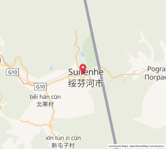 Map of Suifenhe, Heilongjiang