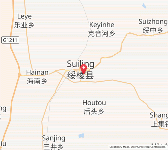 Map of Suiling, Heilongjiang
