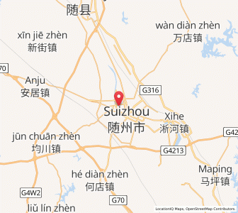 Map of Suizhou, Hubei