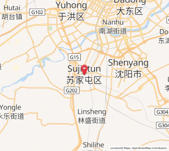 Map of Sujiatun, Liaoning