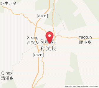 Map of Sunwu, Heilongjiang