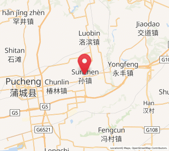 Map of Sunzhen, Shaanxi