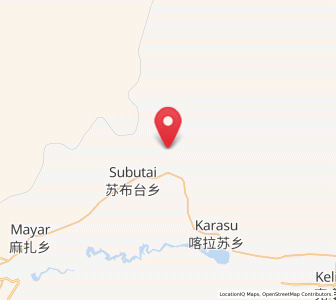 Map of Suptay, Xinjiang