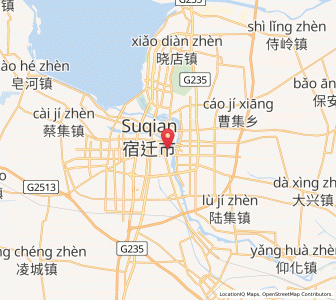 Map of Suqian, Jiangsu
