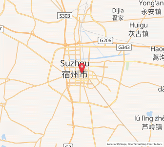 Map of Suzhou, Anhui