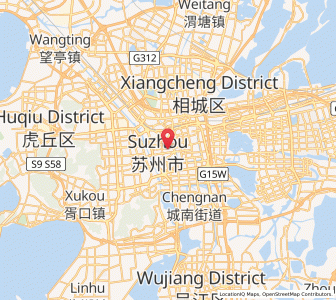 Map of Suzhou, Jiangsu