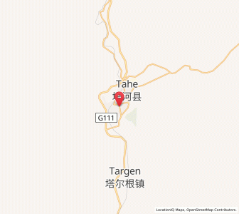 Map of Tahe, Heilongjiang