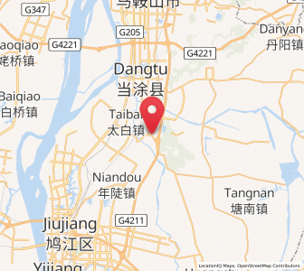 Map of Taibai, Anhui