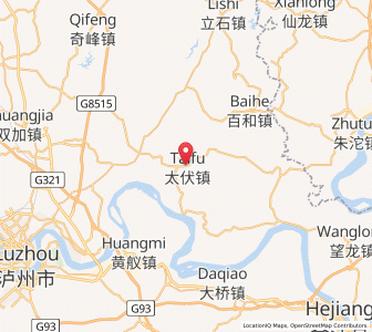 Map of Taifu, Sichuan