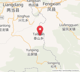 Map of Taishan, Gansu