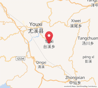 Map of Taixi, Fujian
