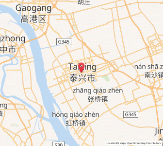 Map of Taixing, Jiangsu