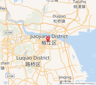 Map of Taizhou, Zhejiang