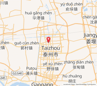 Map of Taizhou, Jiangsu