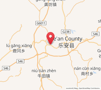 Map of Tangang, Jiangxi
