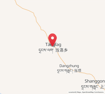 Map of Tanglag, Qinghai