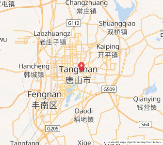 Map of Tangshan, Hebei