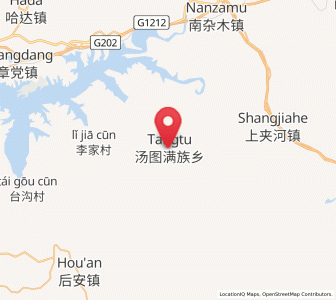 Map of Tangtu, Liaoning