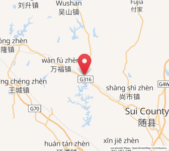 Map of Tangxian, Hubei