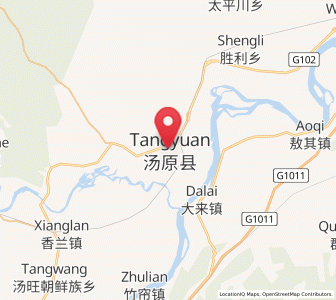 Map of Tangyuan, Heilongjiang
