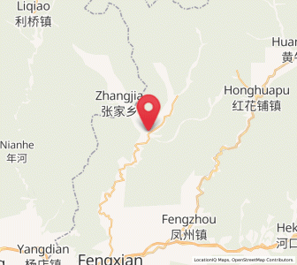 Map of Tangzang, Shaanxi