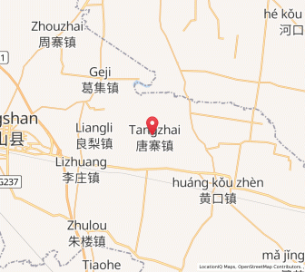 Map of Tangzhai, Anhui