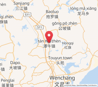 Map of Tanniu, Hainan