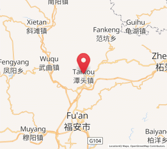 Map of Tantou, Fujian