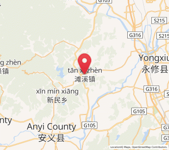 Map of Tanxi, Jiangxi