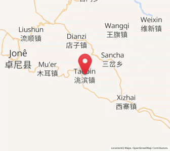 Map of Taobin, Gansu