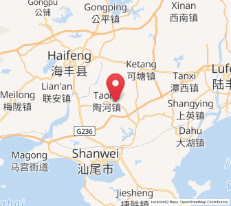 Map of Taohe, Guangdong