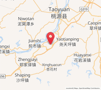 Map of Taohuayuan, Hunan