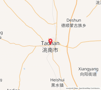 Map of Taonan, Jilin